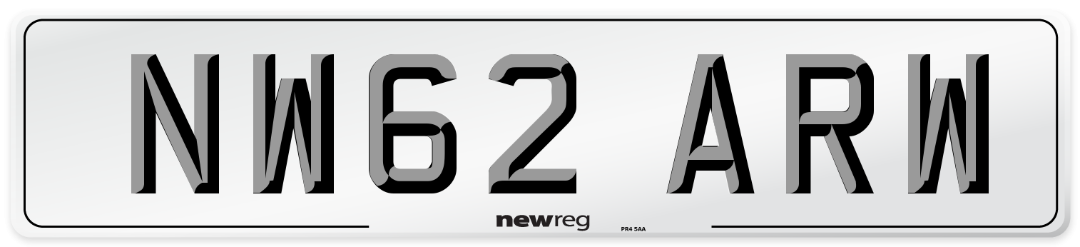NW62 ARW Number Plate from New Reg